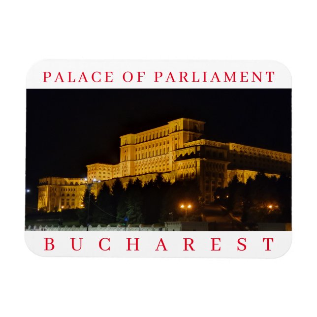 Magnet Flexible Aimant frigo du Palais du Parlement de Bucarest (Horizontal)