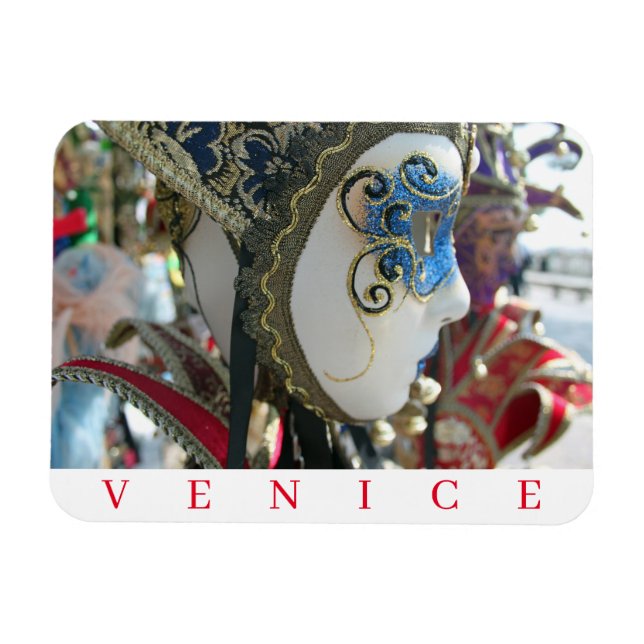 Magnet Flexible Aimant frigo masque Carnaval de Venise (Horizontal)