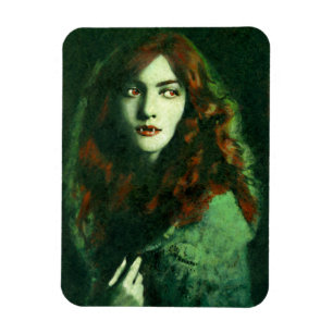 Magnet Flexible Aimant frigo vintage Lady Vampire flexible
