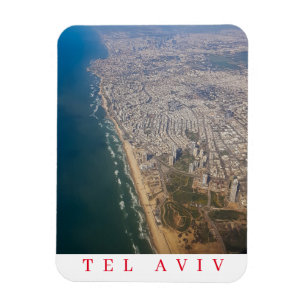 Magnet Flexible Aimant frigo vue aérienne de Tel Aviv