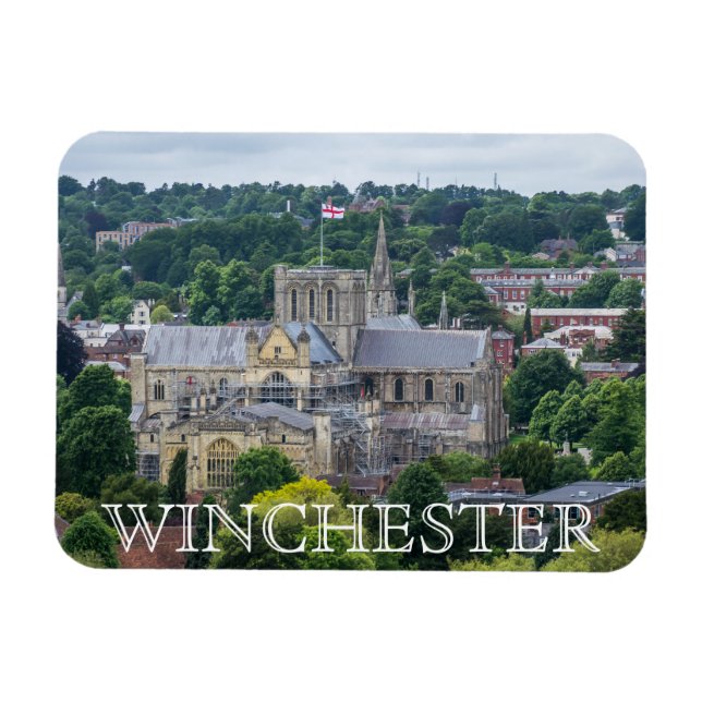 Magnet Flexible Aimant frigo vue Cathédrale de Winchester (Horizontal)