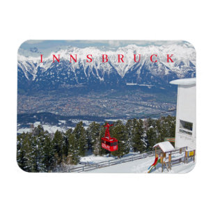 Magnet Flexible Aimant frigo vue du téléphérique Innsbruck