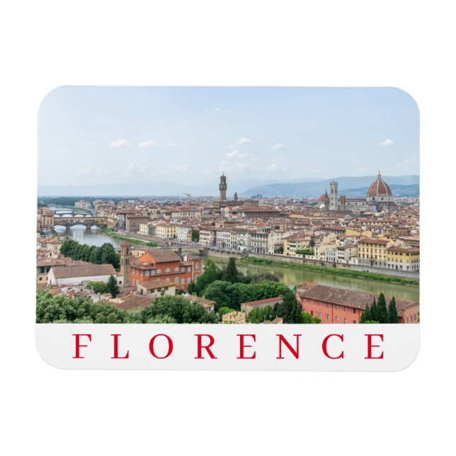 Magnet Flexible Aimant frigo vue panoramique de Florence (Horizontal)