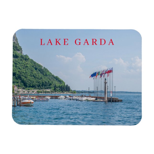 Magnet Flexible Aimant frigo vue port de Garda (Horizontal)