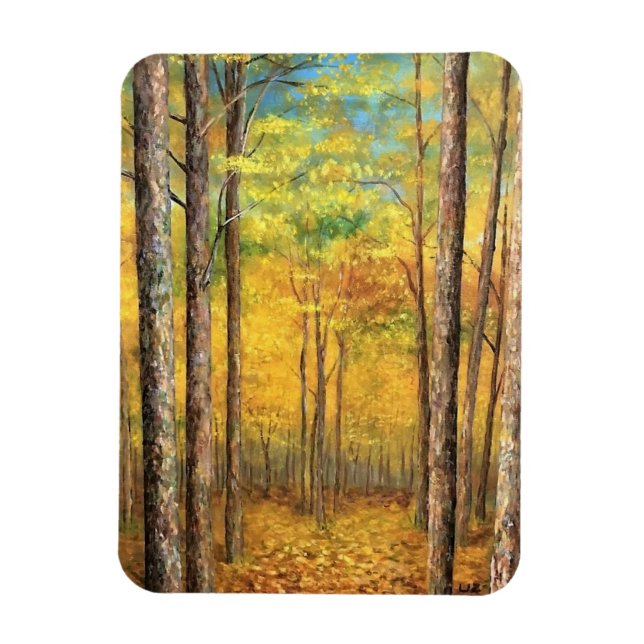 Magnet Flexible Aimant frigorifique - Arbres de bouleau forestier  (Vertical)