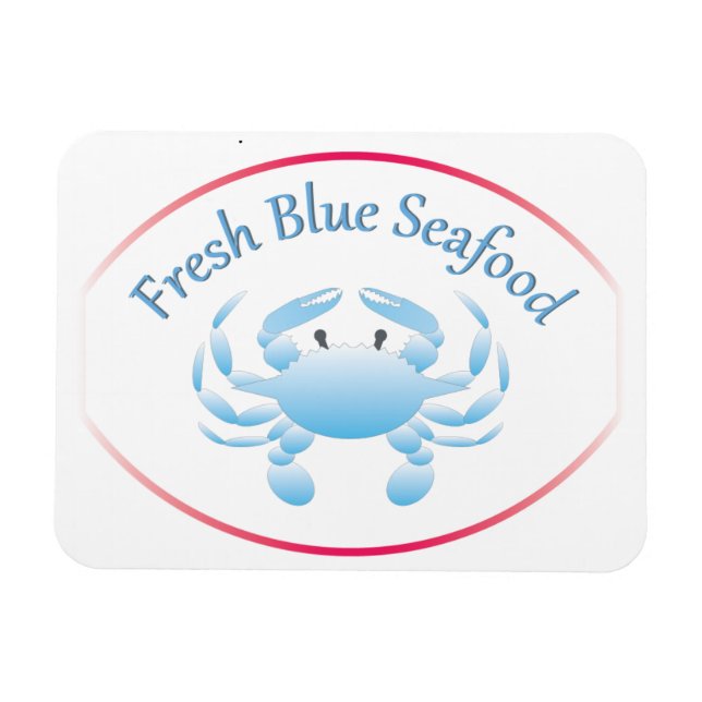 Magnet Flexible Aimant frigorifique au crabe bleu (Horizontal)
