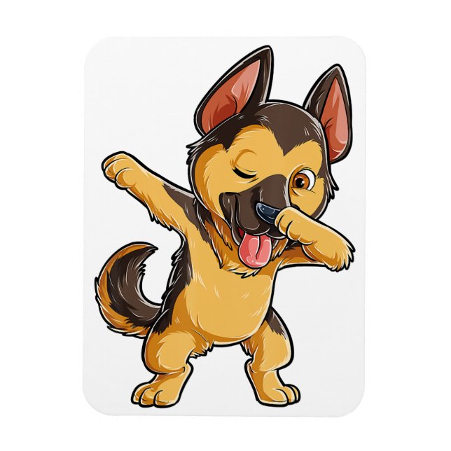 Magnet Flexible Aimant frigorifique berger allemand (Vertical)