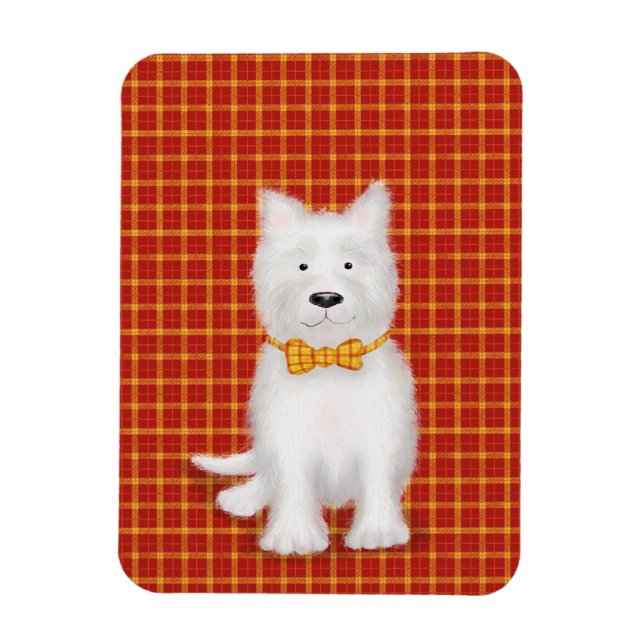 Magnet Flexible Aimant frigorifique de la Corbeille West Highland (Vertical)