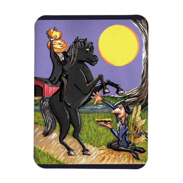 Magnet Flexible Aimant frigorifique Horseman Ichabod Crane sans tê (Vertical)