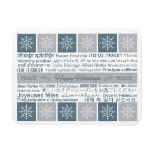 Magnet Flexible aimant Joyeux Vacances multilingue