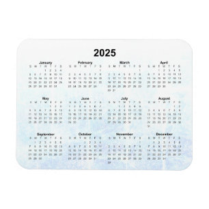 Magnet Flexible Aimant mensuel 2025 Calendrier Texturé