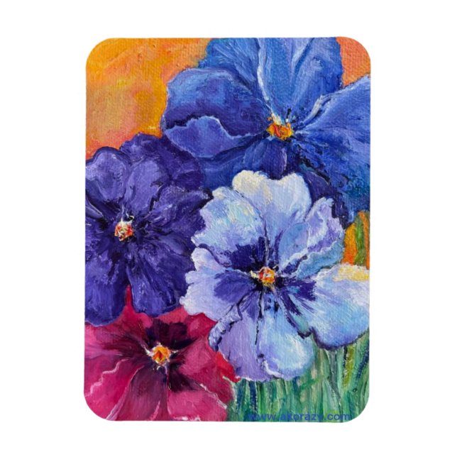 Magnet Flexible Aimant Pansies de l'Alaska (Vertical)