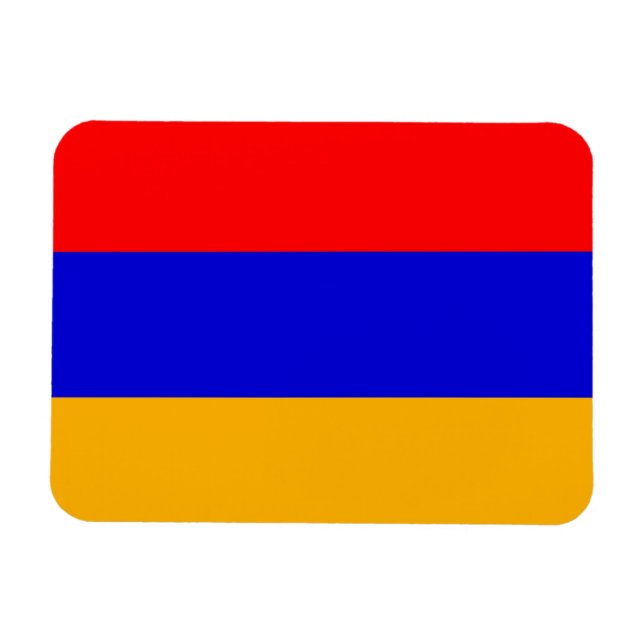 Magnet Flexible Aimant patriotique flexible avec drapeau d'Arménie (Horizontal)