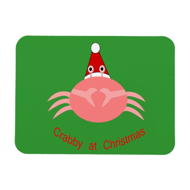 Magnet Flexible Aimant personnalisé de crabe de Noël (Horizontal)