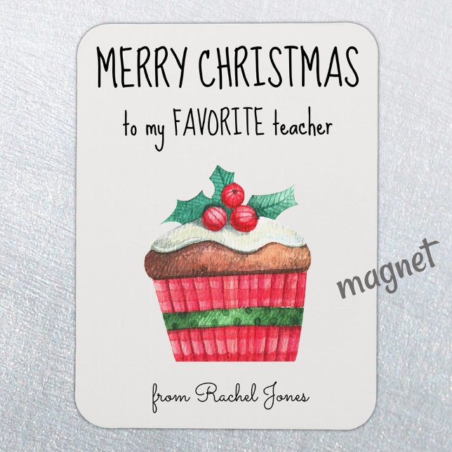 Magnet Flexible Aimant personnalisé Favori enseignant Joyeux Noël (Créateur téléchargé)