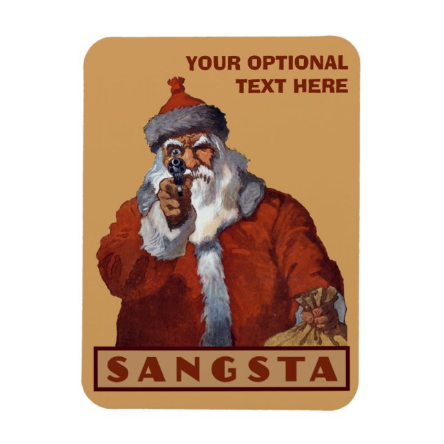Magnet Flexible Aimant personnalisé Gangsta Père Noël (Vertical)