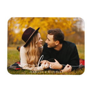 Magnet Flexible Aimant photo à texte personnalisé d'amour
