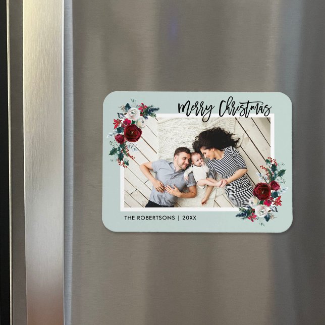 Magnet Flexible Aimant photo de Noël Floral (Créateur téléchargé)