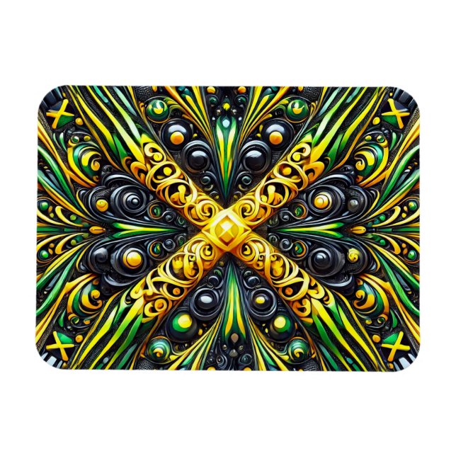 Magnet Flexible Aimant photo flexible aux couleurs jamaïcaines (Horizontal)