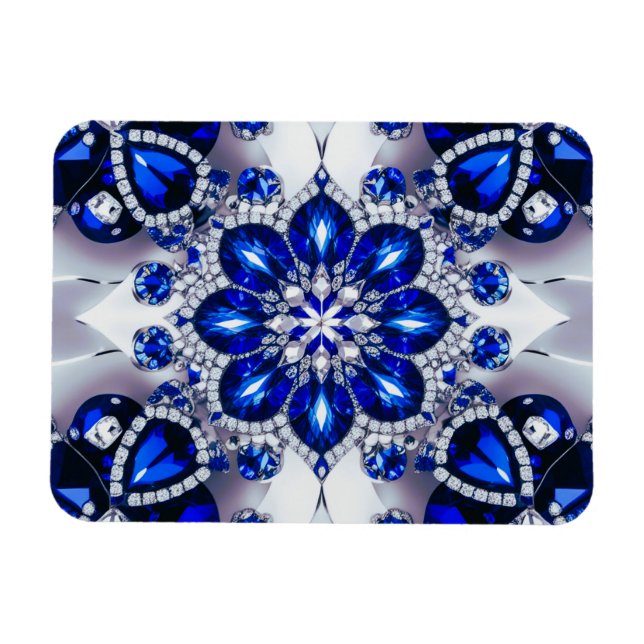Magnet Flexible Aimant photo flexible avec couleurs Bleues Blances (Horizontal)