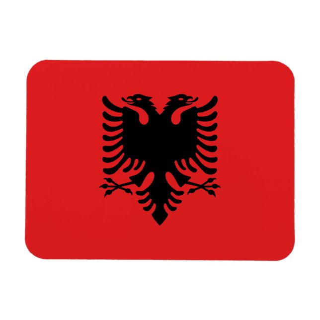 Magnet Flexible Aimant photo flexible avec drapeau d'Albanie (Horizontal)