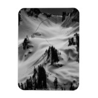 Aimant photo flexible de la piste de neige de mont