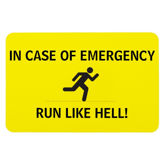 Magnet Flexible Aimant photo flexible - EXÉCUTEZ COMME UN ENFER ! (Horizontal)