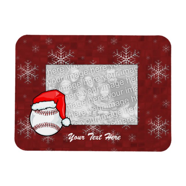 Magnet Flexible Aimant photo flexible - Père Noël Baseball (Horizontal)