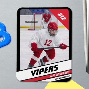 Magnet Flexible Aimant photo personnalisé de hockey sur glace Elit