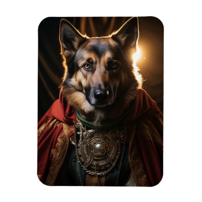 Magnet Flexible aimant photo portrait berger allemand (Vertical)