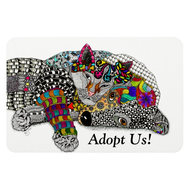 Magnet Flexible Aimant pour chien et chat 3 po x 4 po (Horizontal)