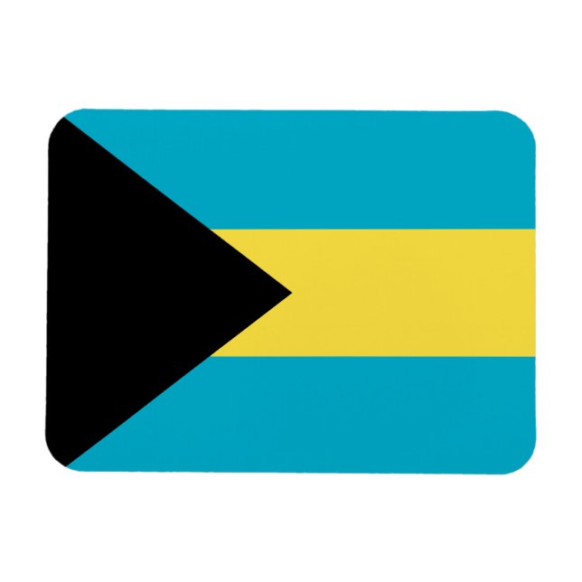 Magnet Flexible Aimant Premium drapeau des Bahamas (Horizontal)