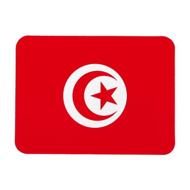 Magnet Flexible Aimant Premium Drapeau Tunisie (Horizontal)