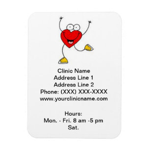 Magnet Flexible Aimant Promotionnel Clinique (Coeur Dansant)