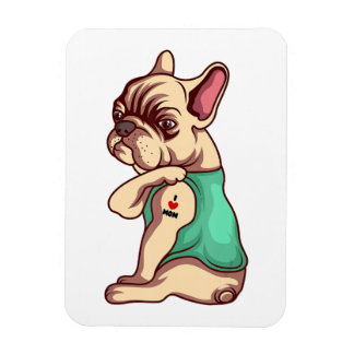 Magnet Flexible Aimant Réfrigérateur Visage pour Chien-taule Franç