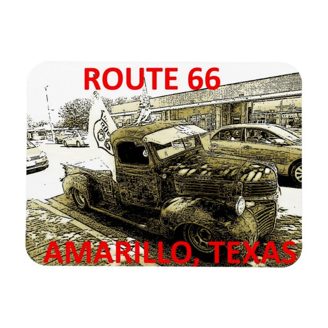 Magnet Flexible Aimant Route 66 (Horizontal)