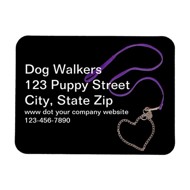 Magnet Flexible Aimant souple de la laisse de chien pourpre serpen (Horizontal)