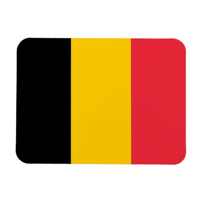 Magnet Flexible Aimant souple patriotique avec drapeau de Belgique (Horizontal)