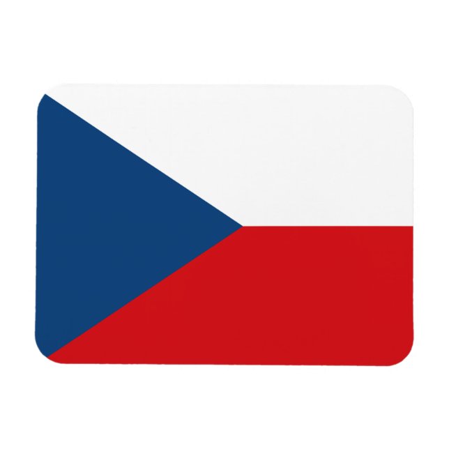 Magnet Flexible Aimant souple patriotique avec drapeau de Czechia (Horizontal)