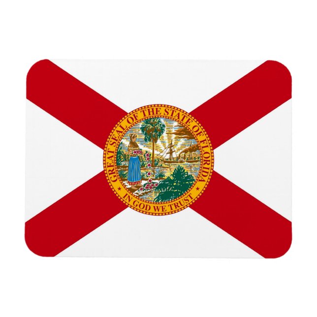 Magnet Flexible Aimant souple patriotique avec drapeau de Floride (Horizontal)