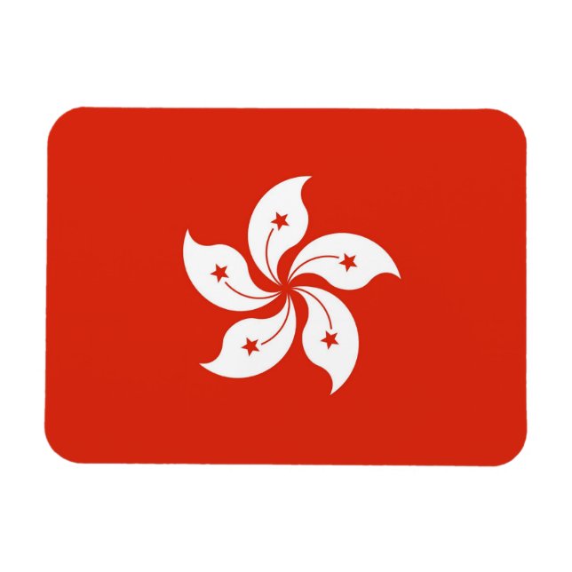 Magnet Flexible Aimant souple patriotique avec drapeau de Hong Kon (Horizontal)