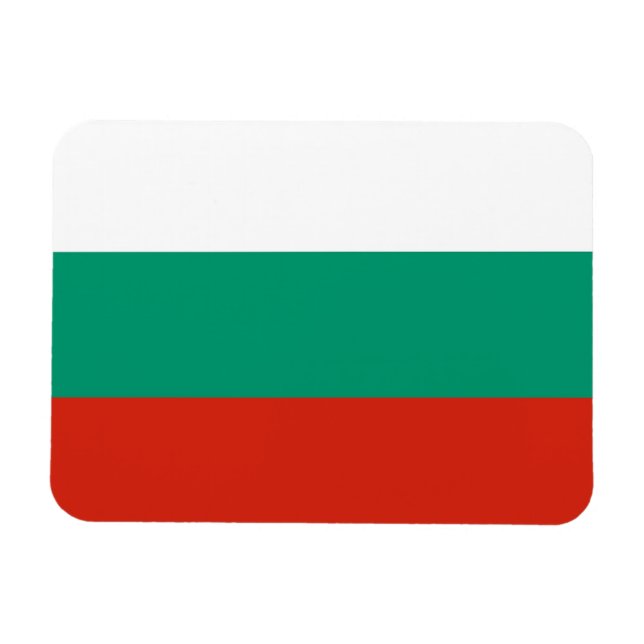 Magnet Flexible Aimant souple patriotique avec drapeau de la Bulga (Horizontal)