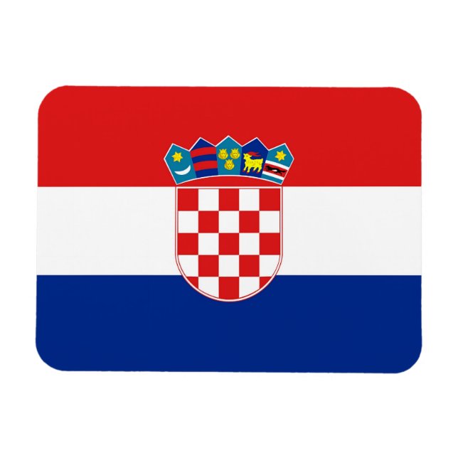 Magnet Flexible Aimant souple patriotique avec drapeau de la Croat (Horizontal)