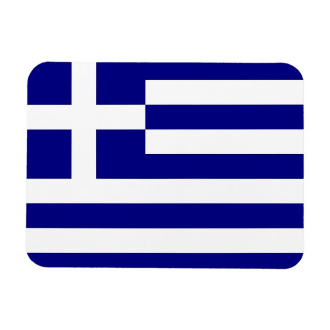 Magnet Flexible Aimant souple patriotique avec drapeau de la Grèce (Horizontal)