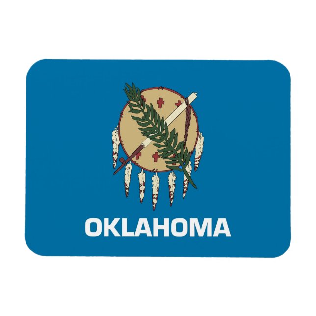 Magnet Flexible Aimant souple patriotique avec drapeau de l'Oklaho (Horizontal)
