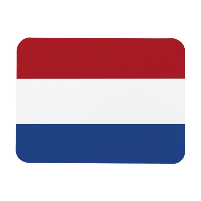 Magnet Flexible Aimant souple patriotique avec drapeau de Pays-Bas (Horizontal)
