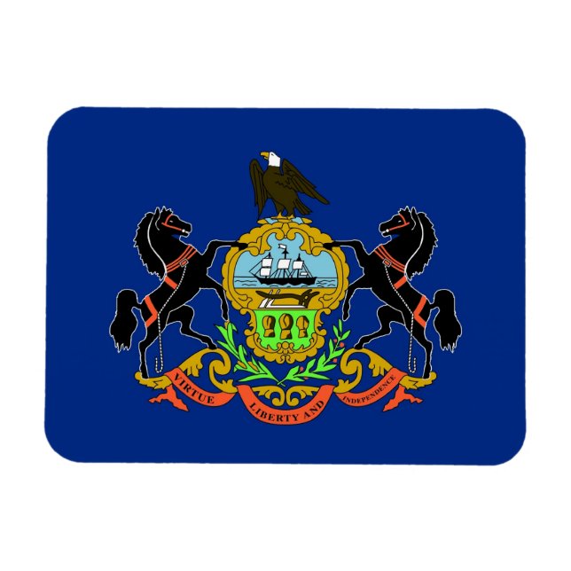 Magnet Flexible Aimant souple patriotique avec drapeau de Pennsylv (Horizontal)