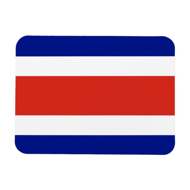 Magnet Flexible Aimant souple patriotique avec drapeau du Costa Ri (Horizontal)