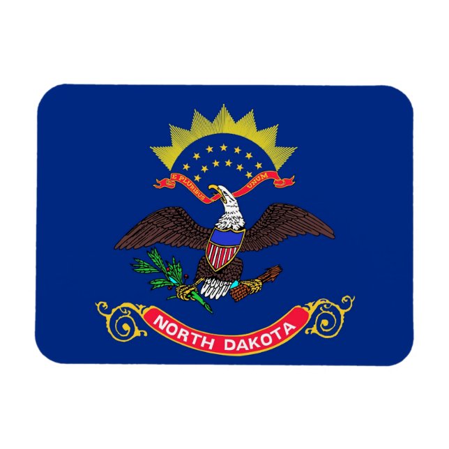 Magnet Flexible Aimant souple patriotique avec drapeau du Dakota d (Horizontal)