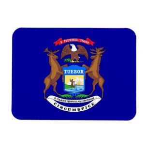 Magnet Flexible Aimant souple patriotique avec drapeau du Michigan